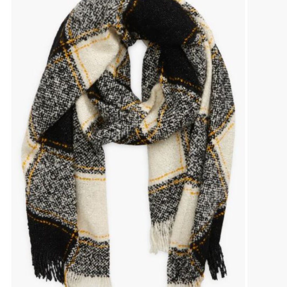 NWOT Madewell Elsbury Plaid Oversize Scarf